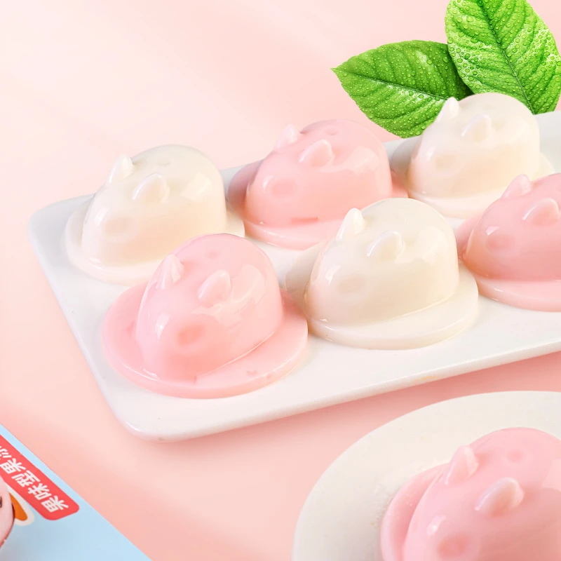 萌兔型椰奶/草莓味兔子果冻高颜值Q弹可爱网红儿童零食嫩滑果味型