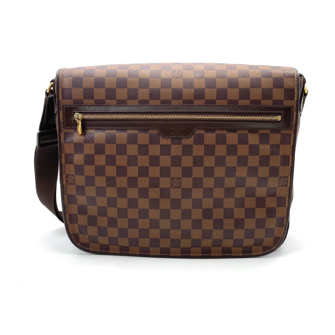 95新 LouisVuitton/路易威登 棕棋盘格翻盖邮差包 尺寸36/30