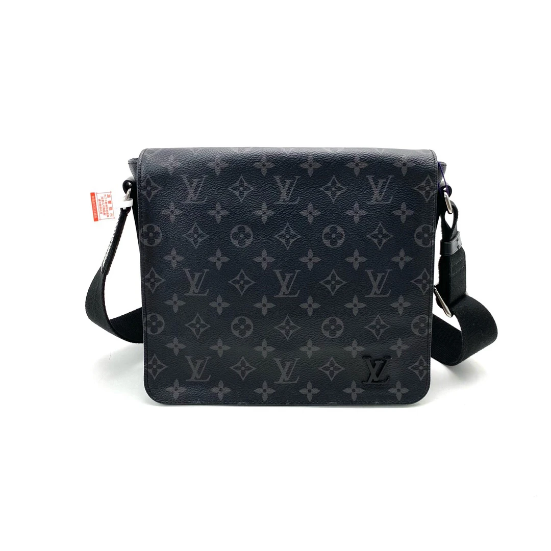 95新 LouisVuitton/路易威登 98新黑老花小号翻盖邮差包尺寸25/22