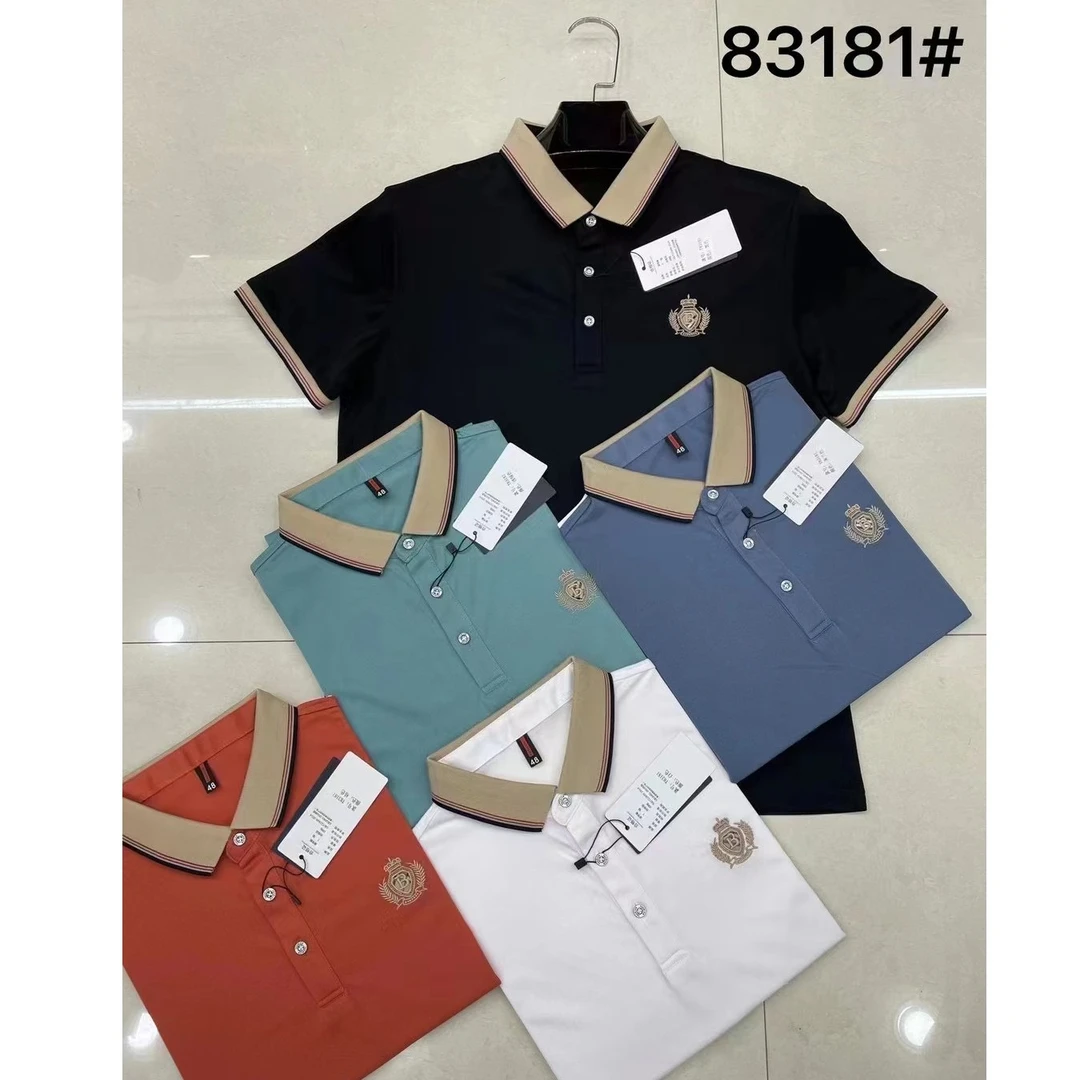83181#翻领皇冠刺绣商务休闲Polo衫-ZSM