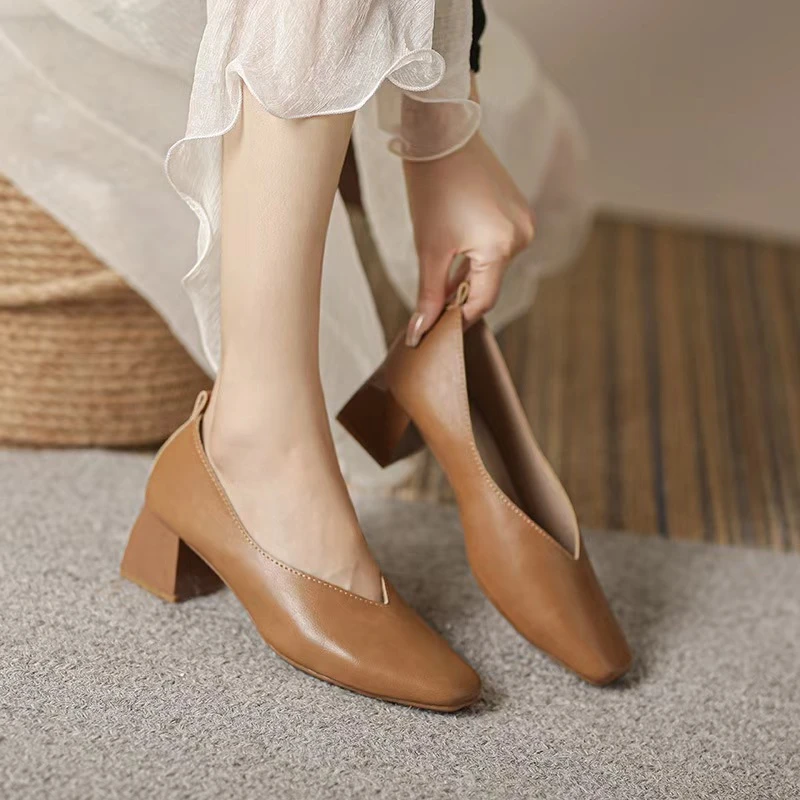 内外羊皮2024新款懒人鞋超软百搭一脚蹬上脚方便四季看平底单鞋