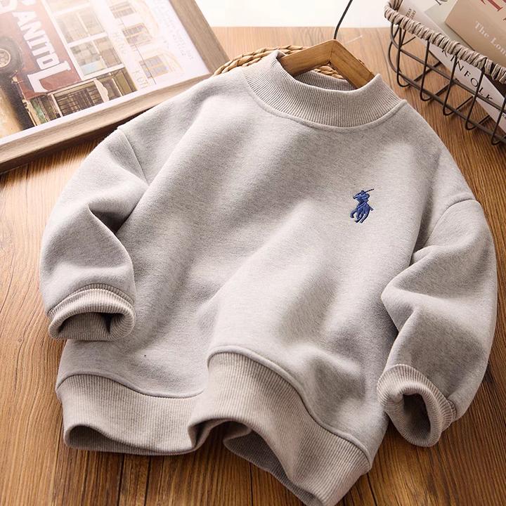 专属儿童秋冬中大童男童加绒加厚卫衣秋冬季一体绒上衣冬装半高领