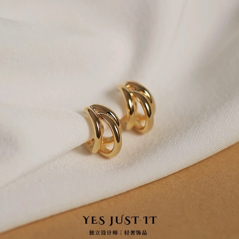 铜合金耳饰 经典欧美风ins时尚C型耳钉高级气质百搭轻奢耳饰品106