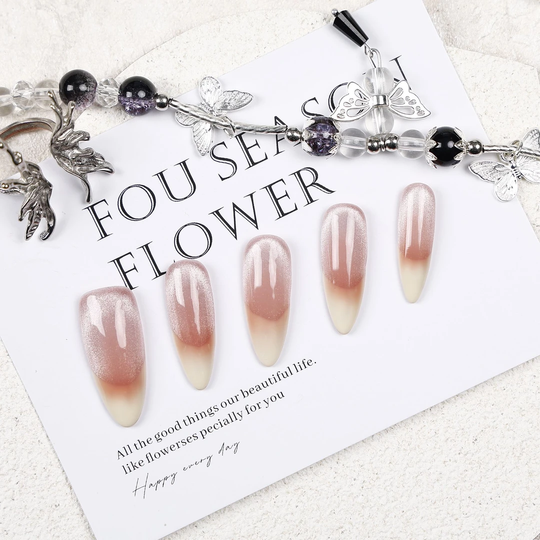 【粉眸悠韵】春夏新款甜妹风纯手工穿戴甲