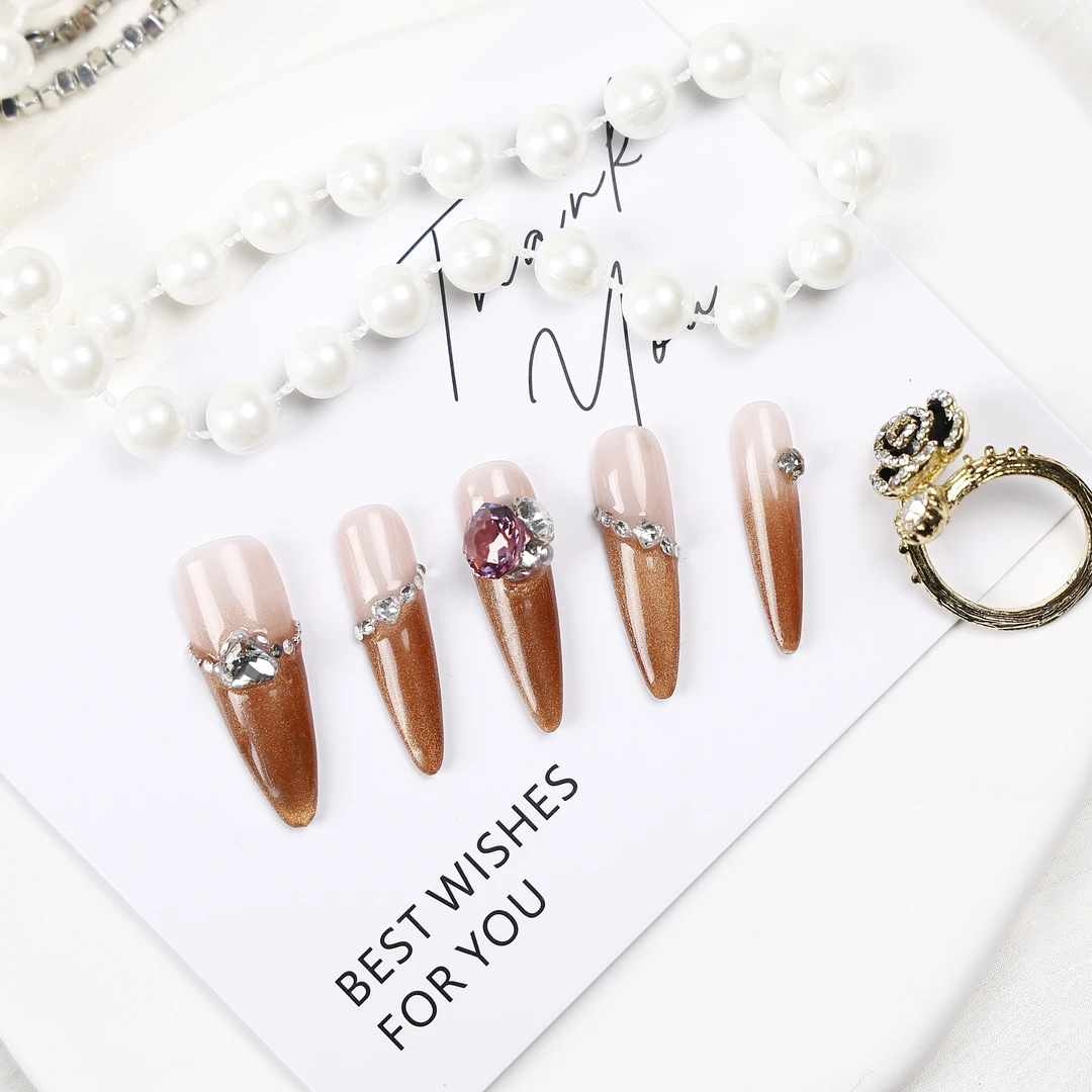 【糖彩凝梦】冬季新款优雅御姐风网红款纯手工穿戴甲