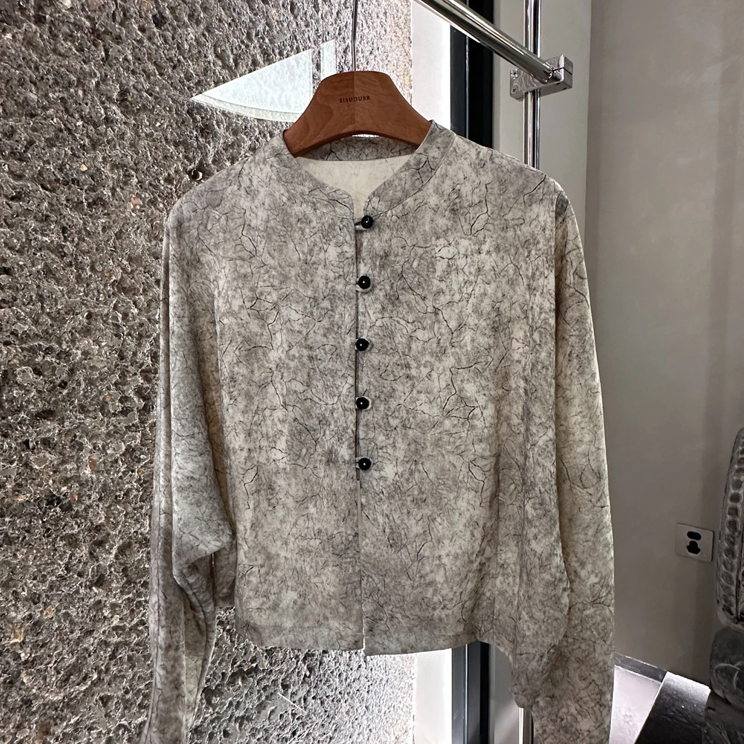 清仓【月亮取暖】时尚百搭新中式设计感衬衫上衣女