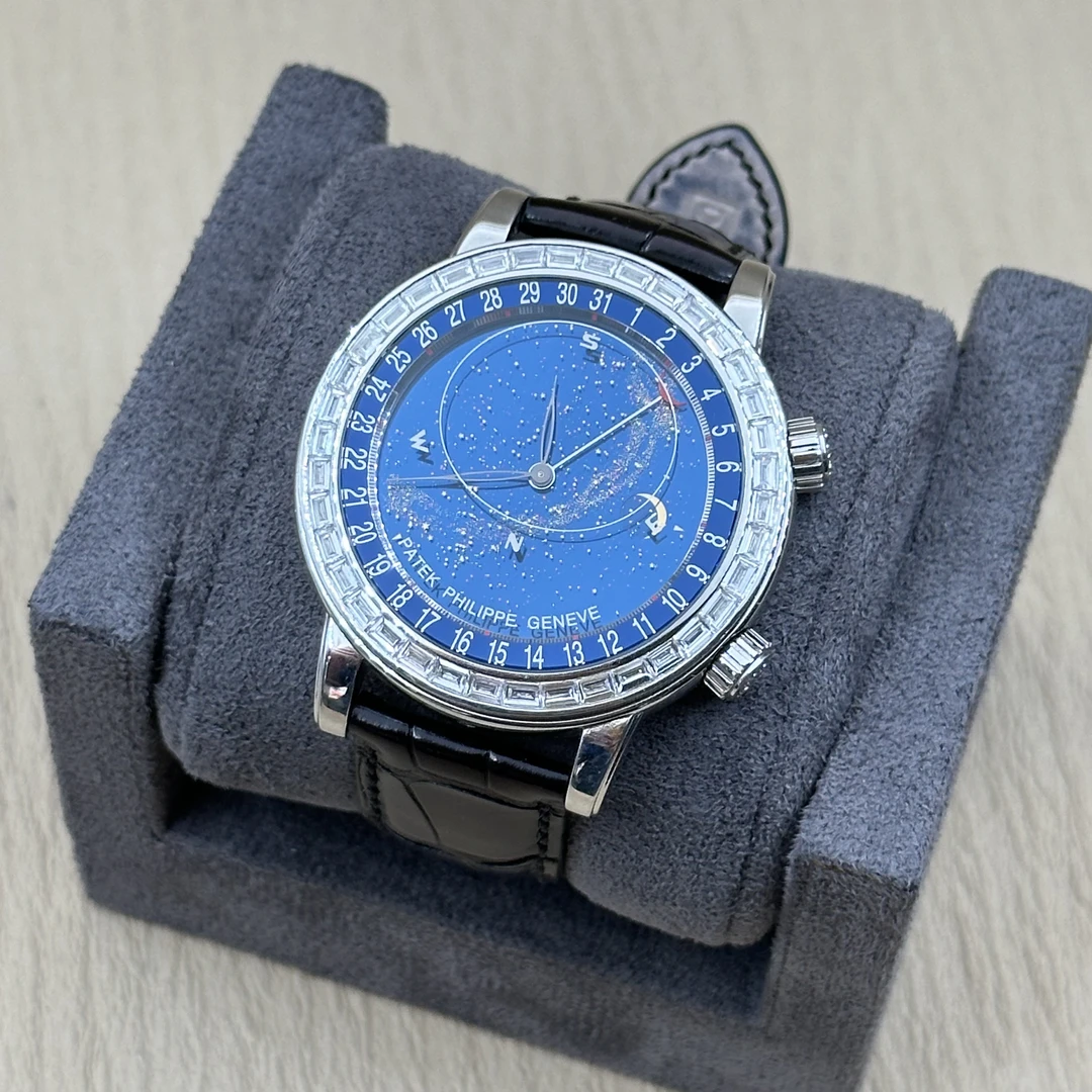 95新 Patek Philippe/百达翡丽 6102p蓝盘面星空带钻圈 20年