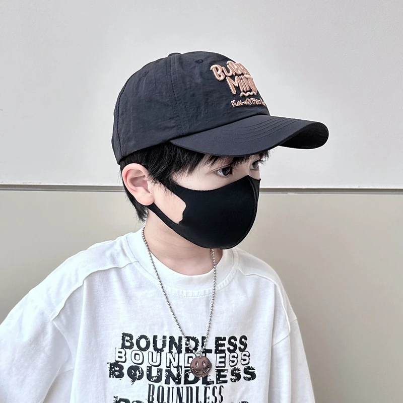 儿童棒球帽夏春秋薄款透气速干男童帅气鸭舌帽韩版女孩宝宝遮阳帽