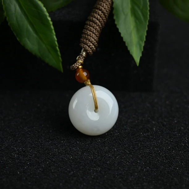 天然和田玉俄料平安扣21.8*12.1mm（WH2976）