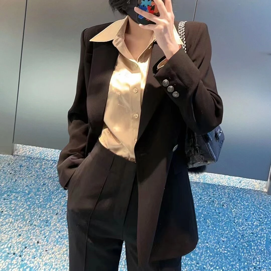 【商场同款】2024春秋新款气质双排扣收腰显瘦职业韩版西装长袖外套