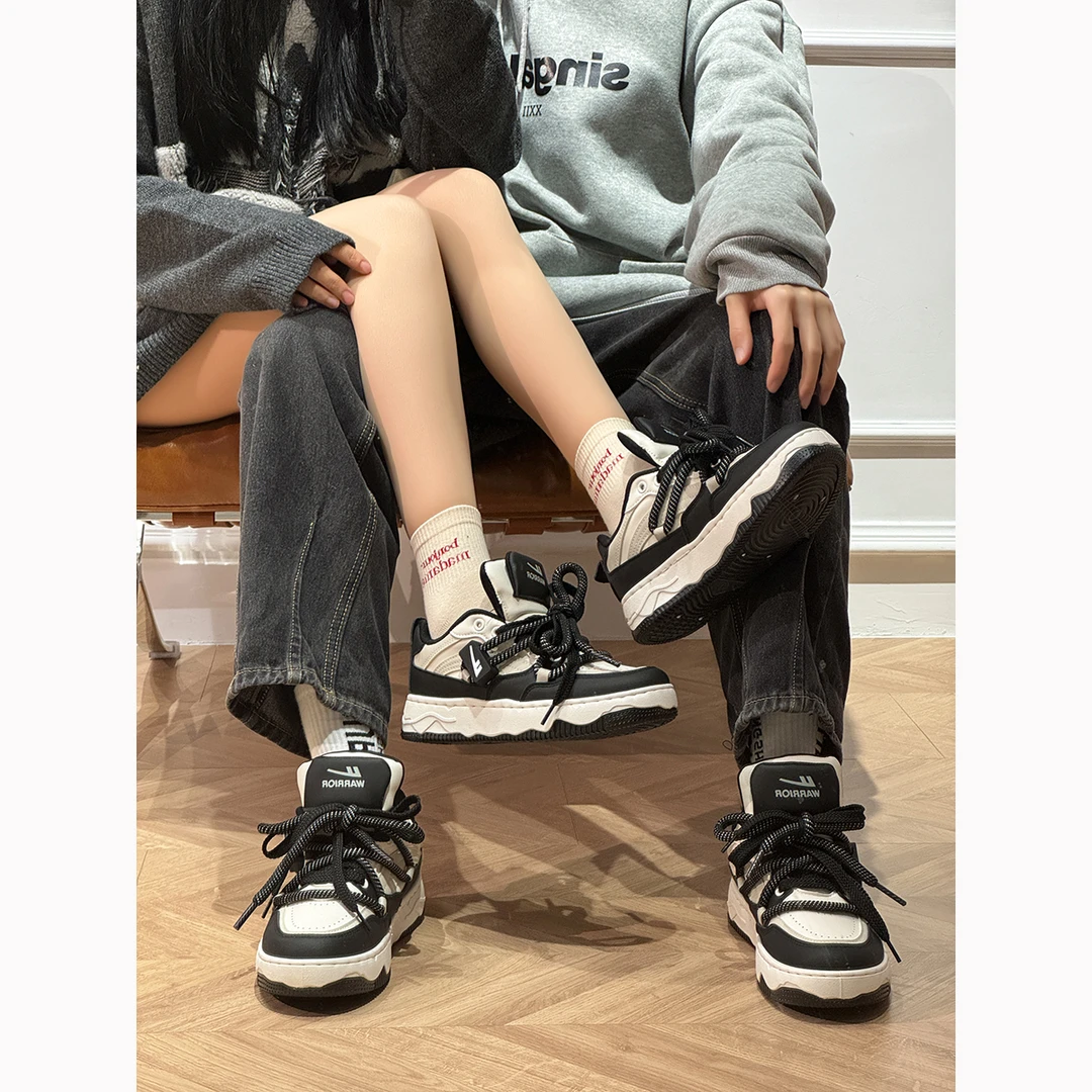 Warrior/回力情侣鞋男女同款厚底板鞋春季新款潮鞋美式复古鞋子女