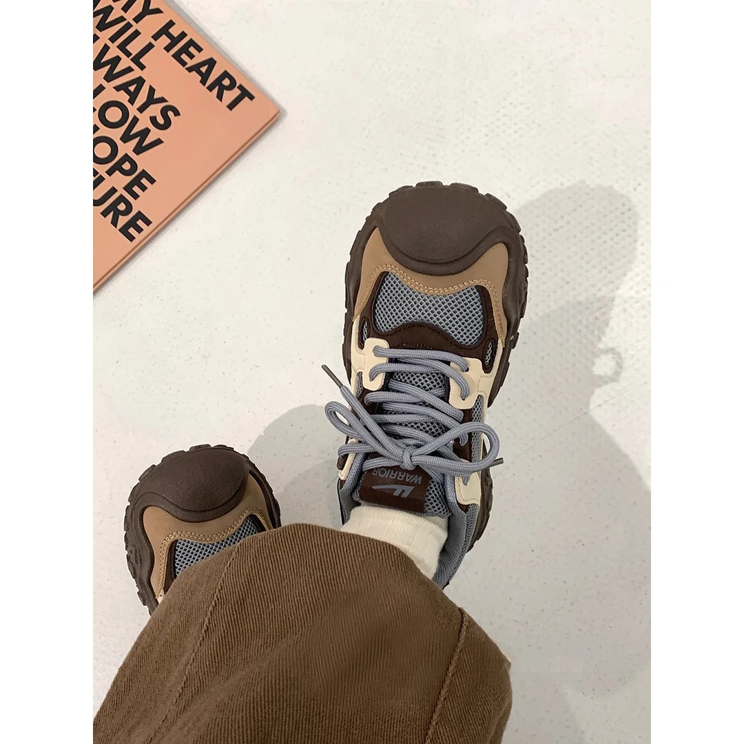 回力美拉德运动鞋女2025新款春秋百搭丑萌登山鞋小众轻便老爹鞋女