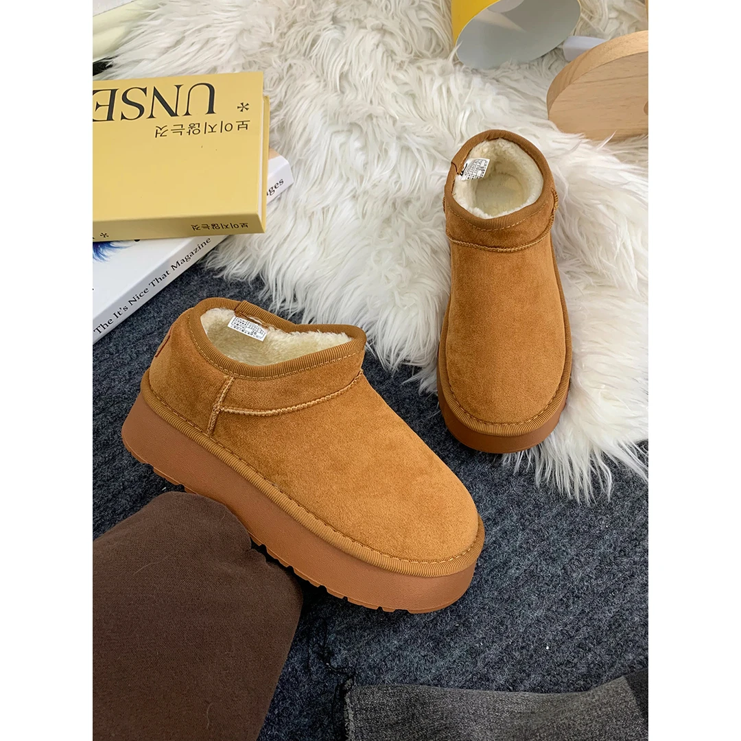 回力雪地靴女2023新款冬季加绒加厚保暖厚底东北大棉鞋一脚蹬靴子