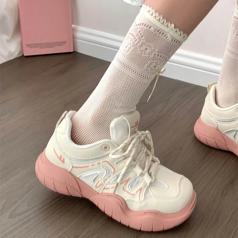 回力粉色网面运动鞋女夏季透气百搭登山鞋子小众女鞋轻便休闲鞋女