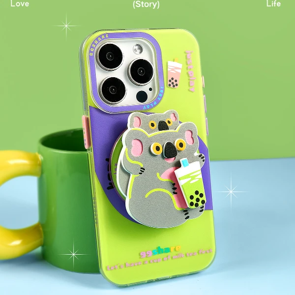 GGSHARE可爱小考拉磁吸手机壳适用苹果17磨砂小众原创趣味设计IMD