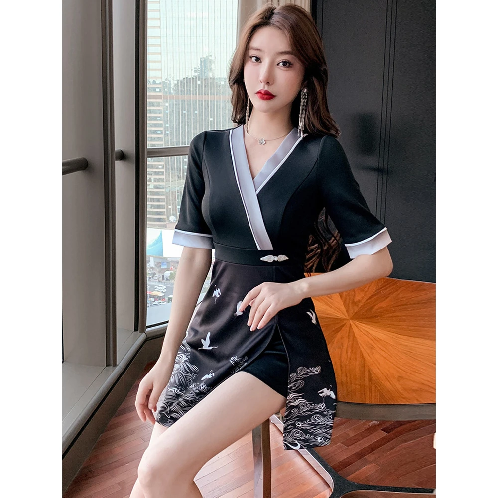 足浴技师工作服气质美容养生馆spa足疗女技师衣服足疗按摩工作服