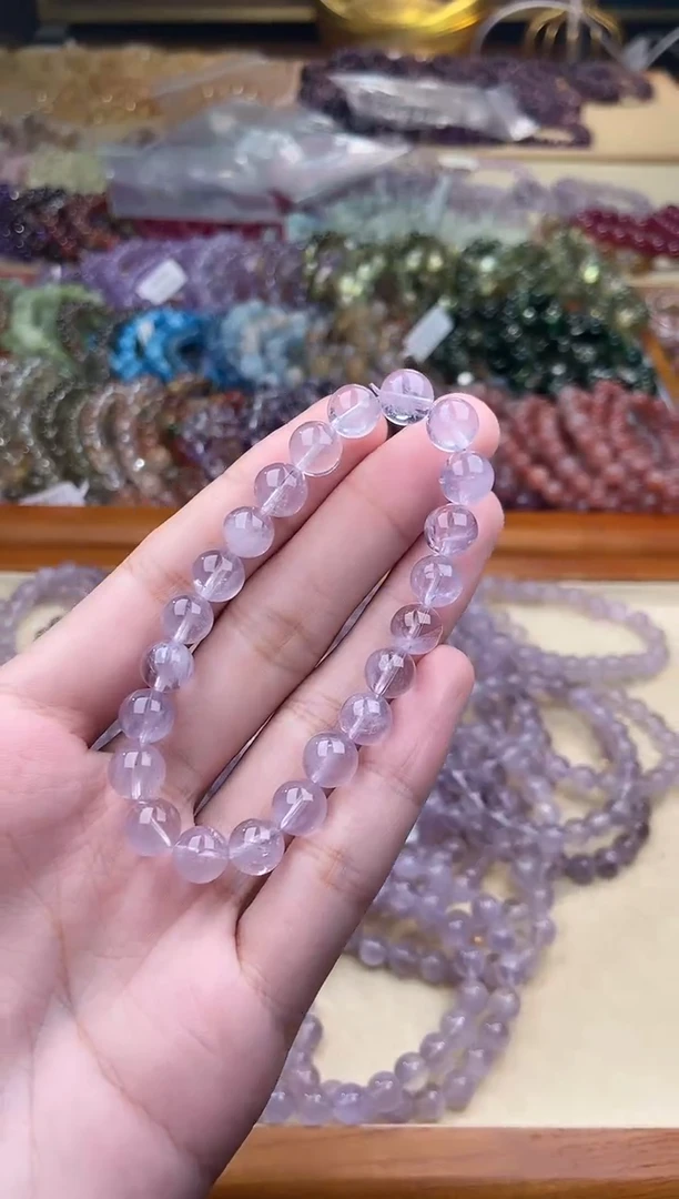 【闪购商品】水晶手串未镶嵌16.6紫兔毛手串
