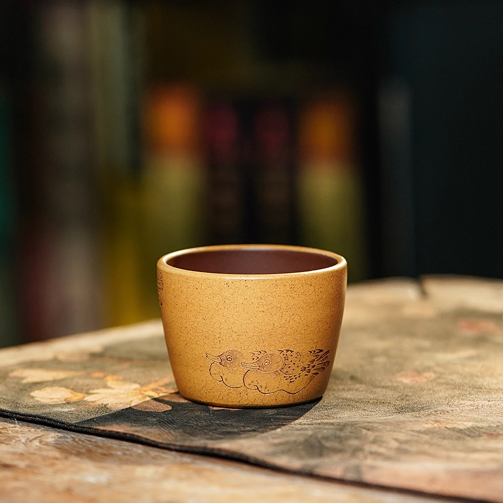 颐壶春高端宜兴紫砂品茗杯名师吴春艳手工高档主人杯功夫茶杯单杯