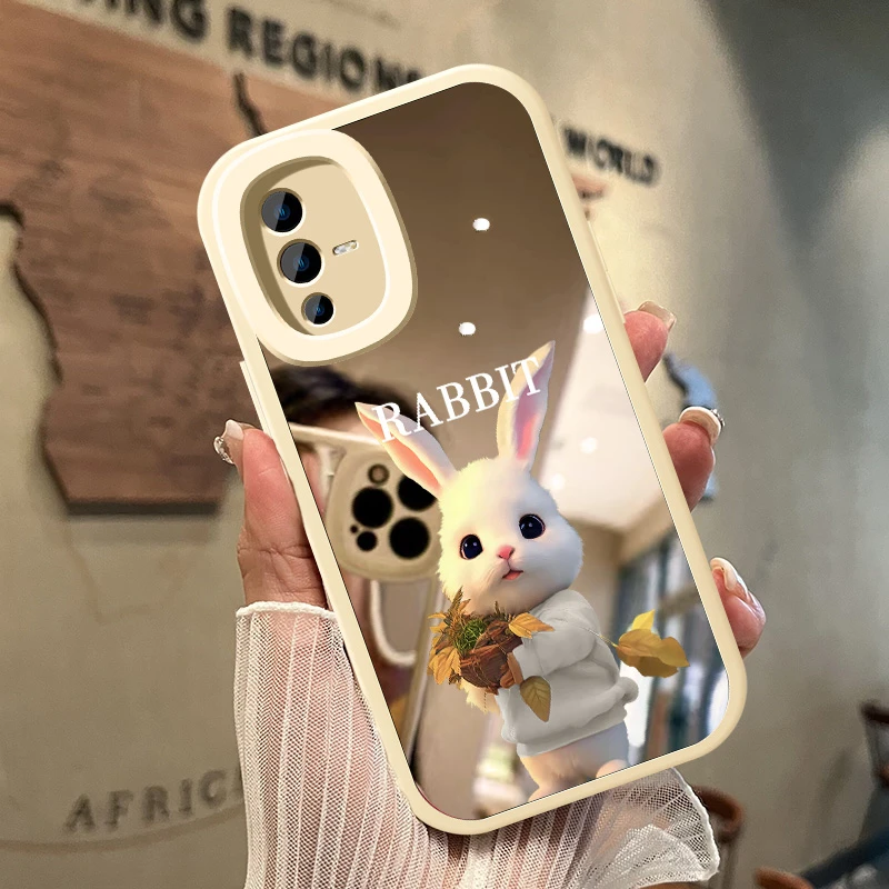 适用vivos12手机壳AI兔子镜面防刮硅胶镜头全包防摔保护套