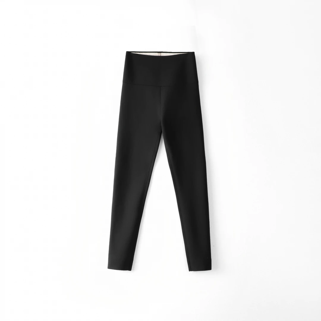 【330克】冬季时尚百搭纯色紧身加绒加高腰厚瑜伽打底裤女-HT242421