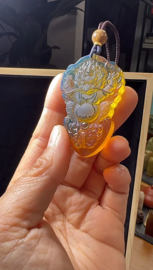 【闪购商品】琥珀颈饰未镶嵌大鹏鸟吊坠