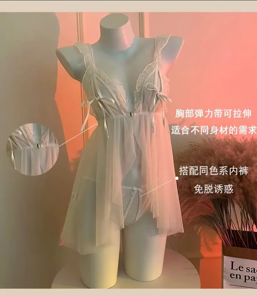 新款长款睡裙性感家居服吊带纯欲高级战袍