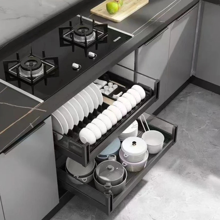 整理家家用厨房碗碟抽家用厨房抽屉式