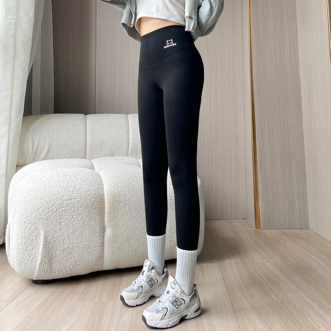 羊绒蚕丝蛋白裤秋冬百搭神裤新款加绒高弹芭比裤外穿加厚小黑裤