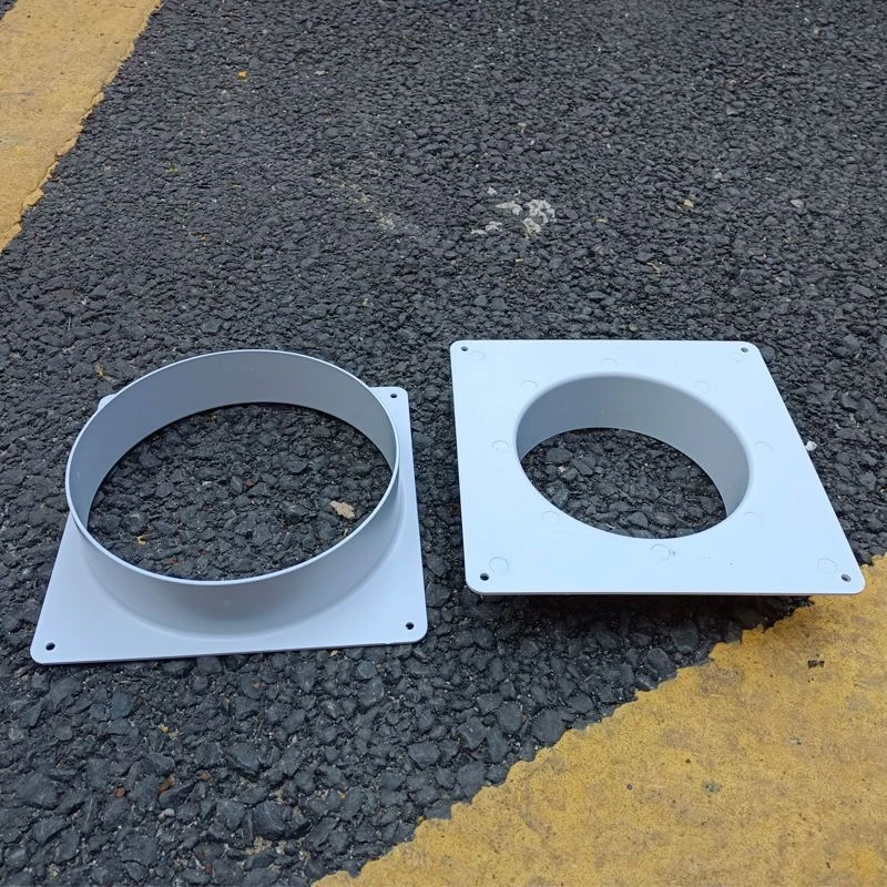 abs软管法兰接头方转圆接口塑料空调出风口方变圆接风管加厚方形