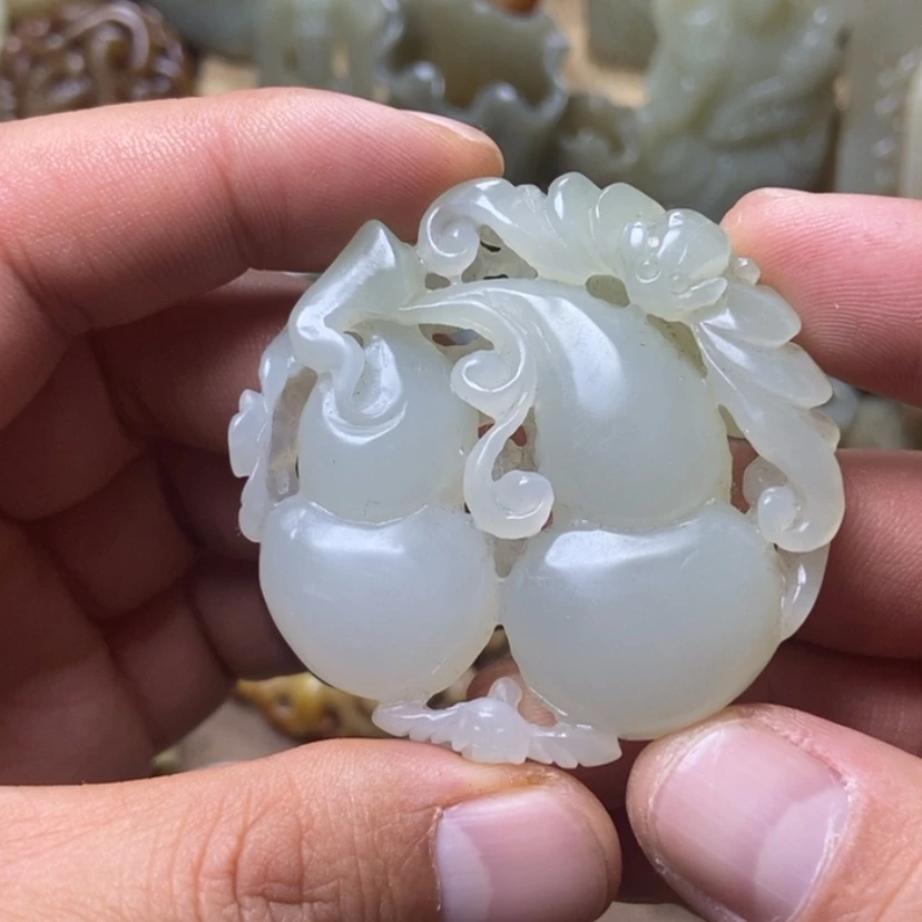【闪购商品】和田玉挂件未镶嵌潇**子