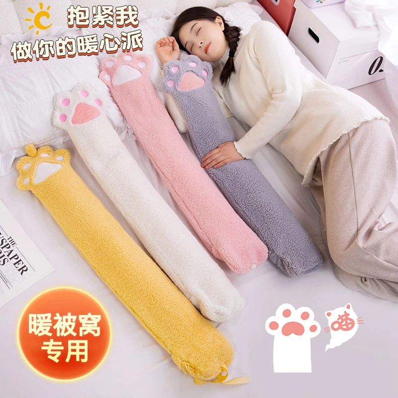 猫爪超长热水袋注水大号防爆暖水袋冬季女暖被窝专用床上取暖神器