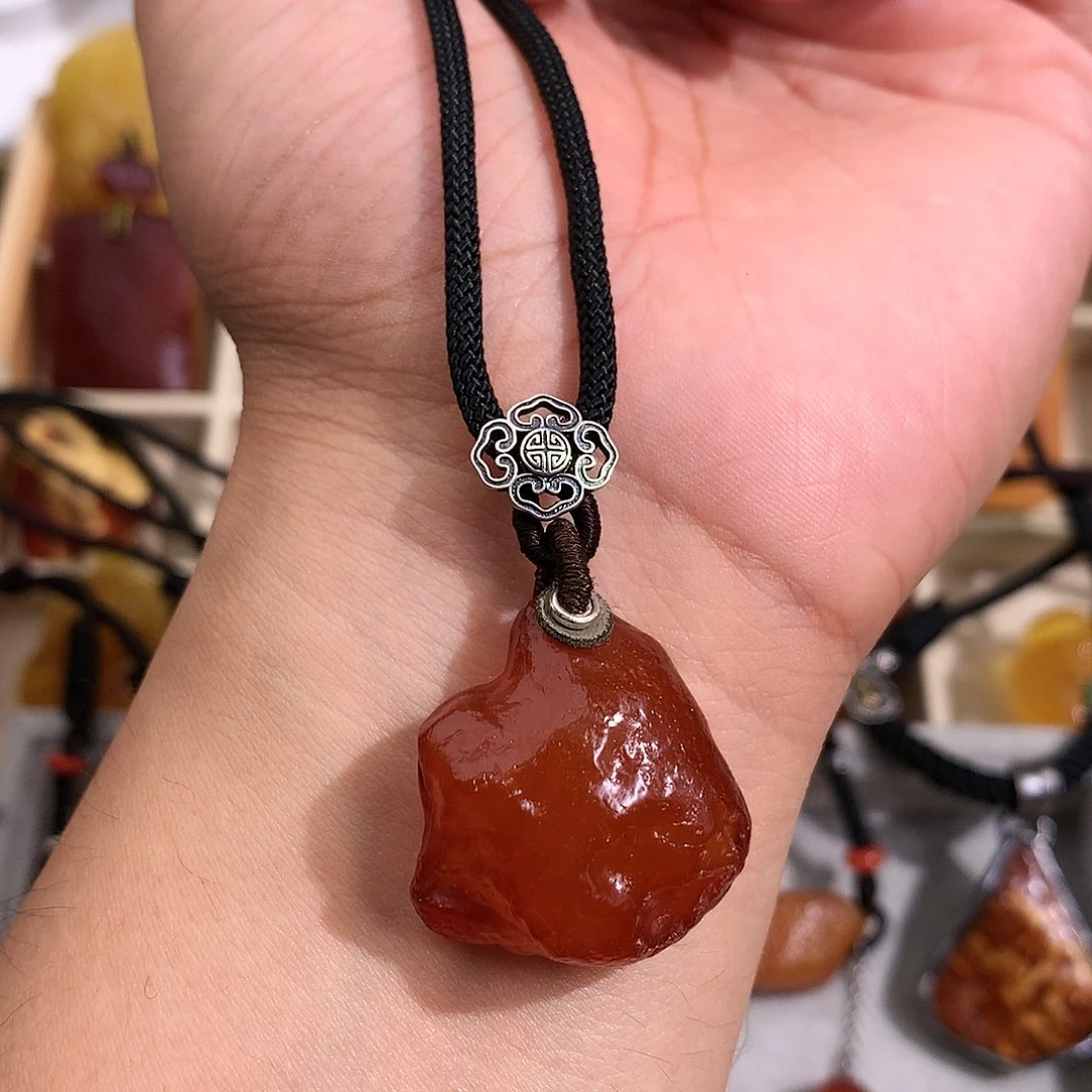 蜜蜡裸石未镶嵌吊坠