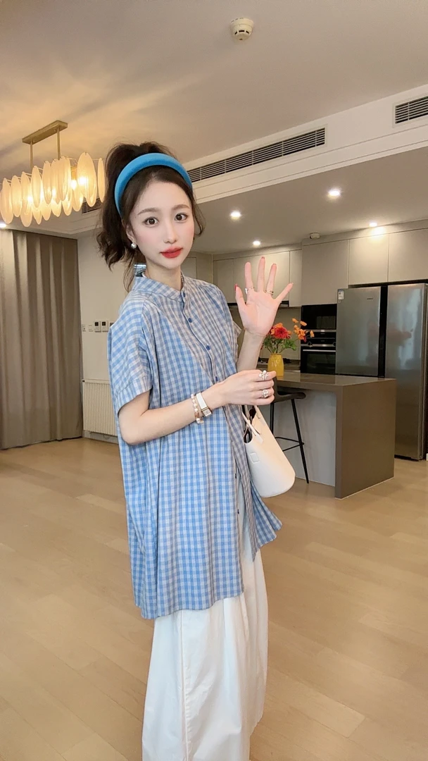 小玉推荐《蓝格格》衬衫