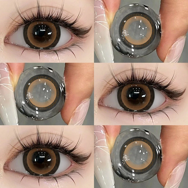 OVOLOOK棒棒糖棕美瞳大直径水润舒适女孩隐形眼镜可爱自然款棕色