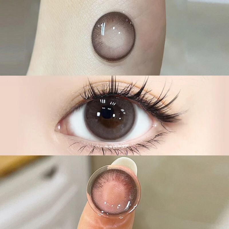 OVOLOOK温柔巴斯克玫瑰美瞳半年抛学生党自然素颜小直径隐形眼镜S