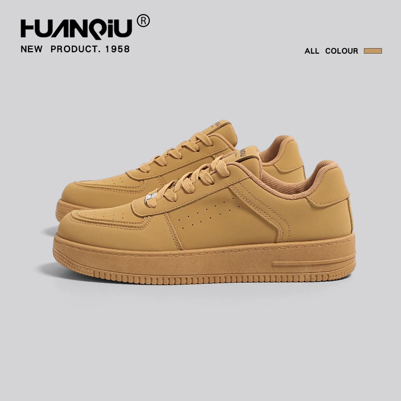 环球男鞋2025秋季新款低帮透气板鞋厚底潮鞋小众百搭学生休闲鞋子