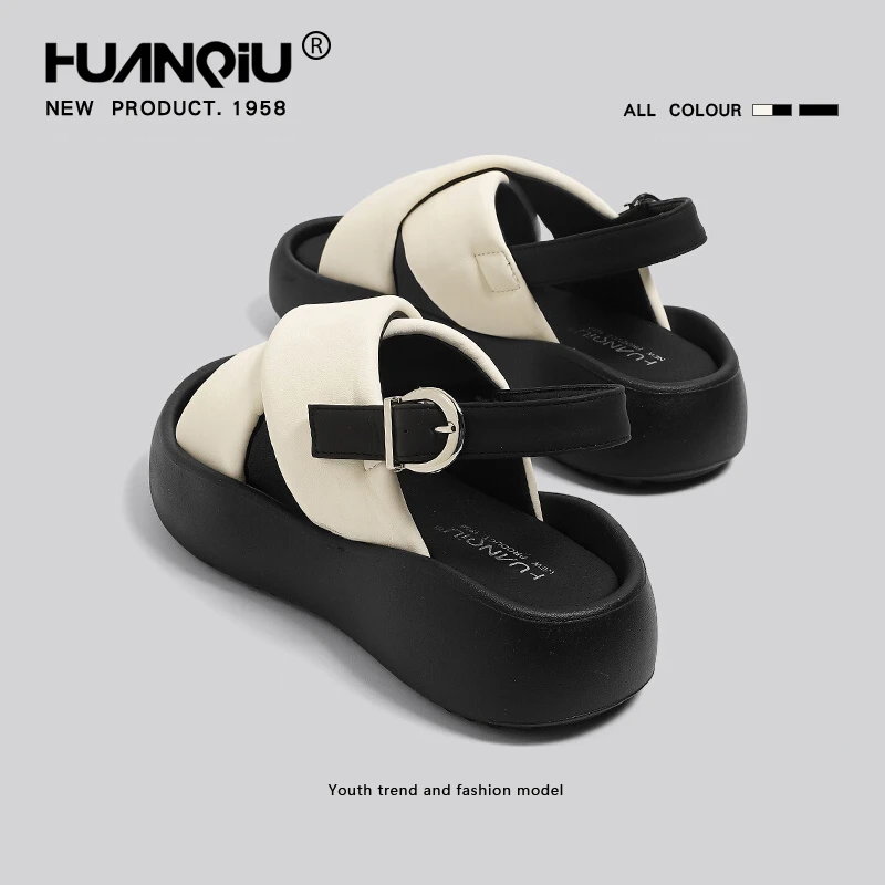 环球网红凉鞋女外穿2024夏季时尚百搭休闲罗马沙滩凉拖鞋高能感