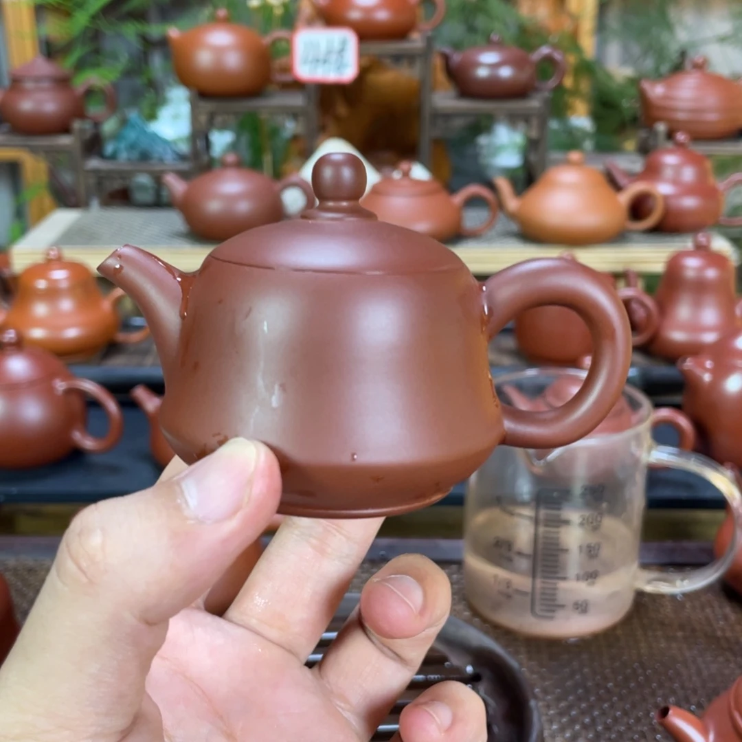紫砂茶壶小*朱泥金钟