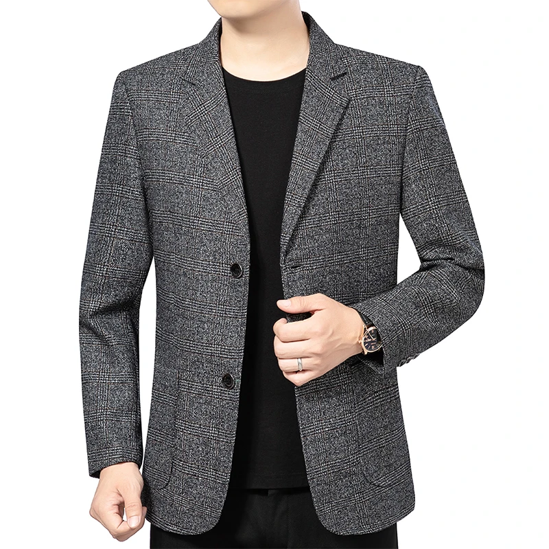 西服男装新款春秋季中年韩版修身小西装男士休闲单西外套
