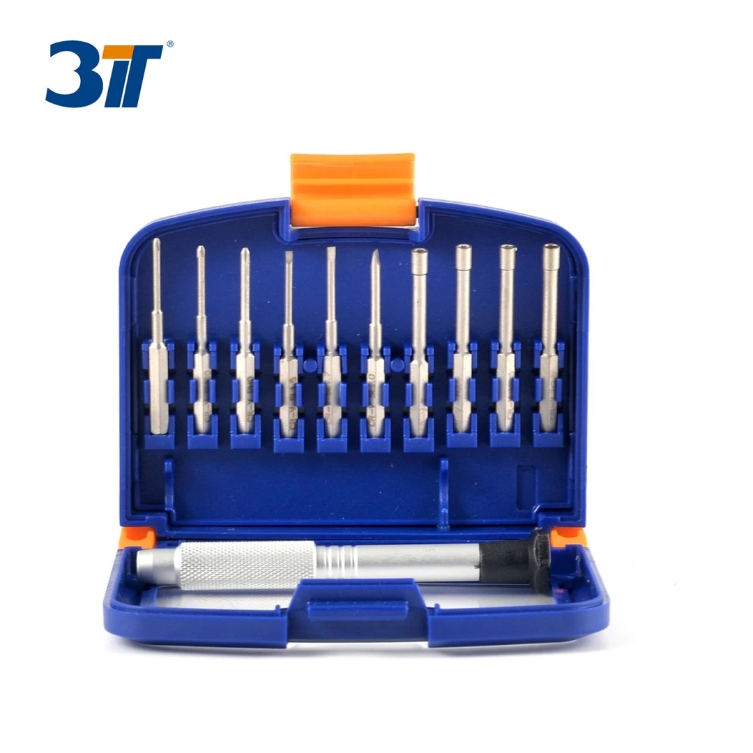3T&BRS三特胶盒精密螺丝刀套装眼镜工具六角十字一字梅花刀金属