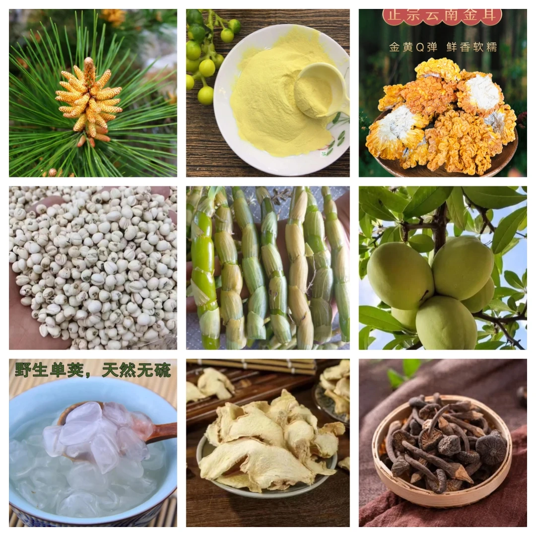 云南特产链接、各种特产玉竹、茯苓、皂角米、干山药等100g