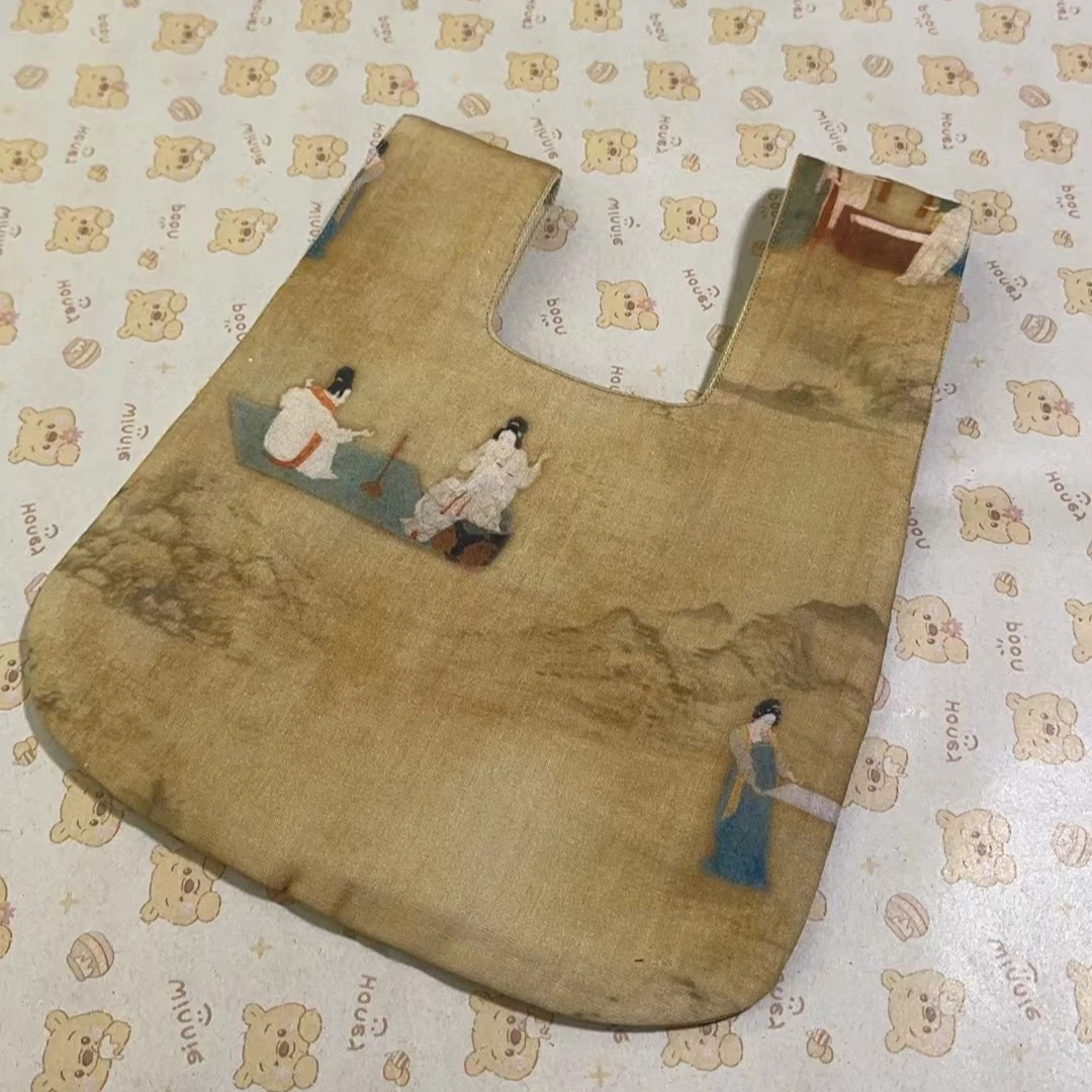 【仕女图手腕包】原创设计复古文艺个性女式手腕包手拎手提包