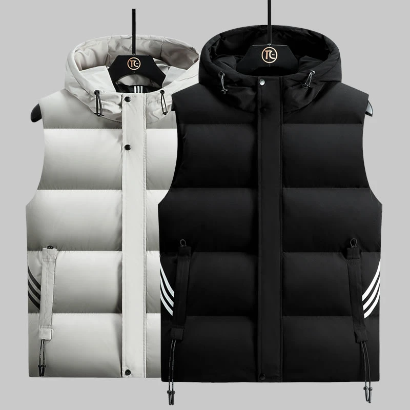 M-7XL马甲男士秋冬季潮流棉衣服加厚保暖背心大码帅气坎肩外套
