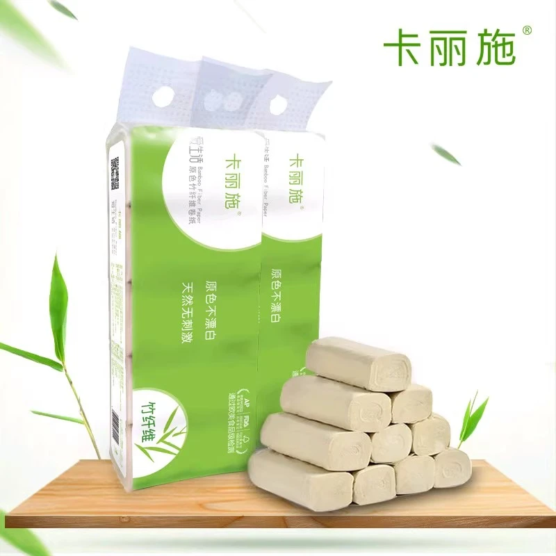 绿叶爱生活卡丽施原色竹纤维1400g实芯卫生卷纸不添加漂白剂正品
