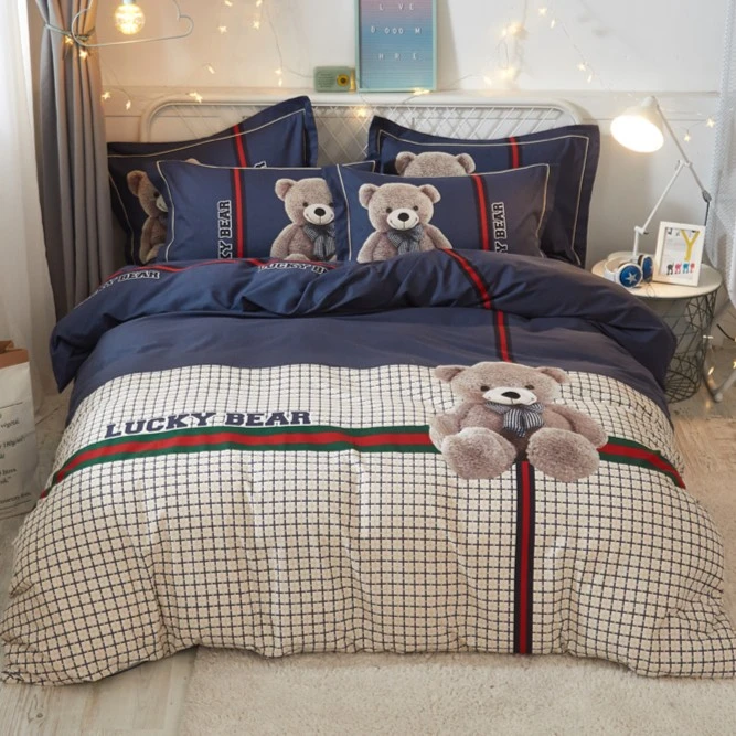 全棉加厚四件套纯棉床上用品床单被套被罩4件套宿舍儿童三件套