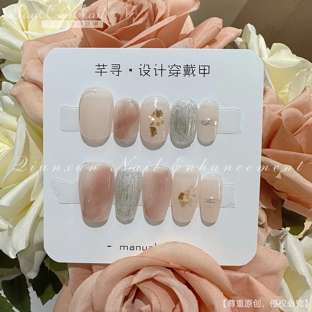 【玫瑰庄园】芊寻设计-纯手工定制穿戴美甲可拆卸可反复使用