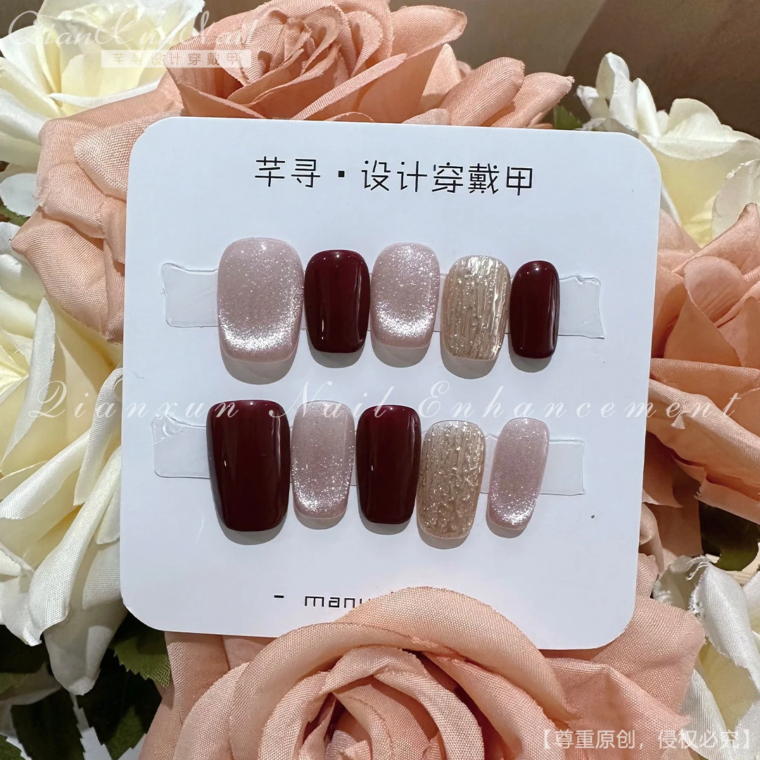 【罗马风情】芊寻设计-纯手工定制穿戴美甲可拆卸可反复使用