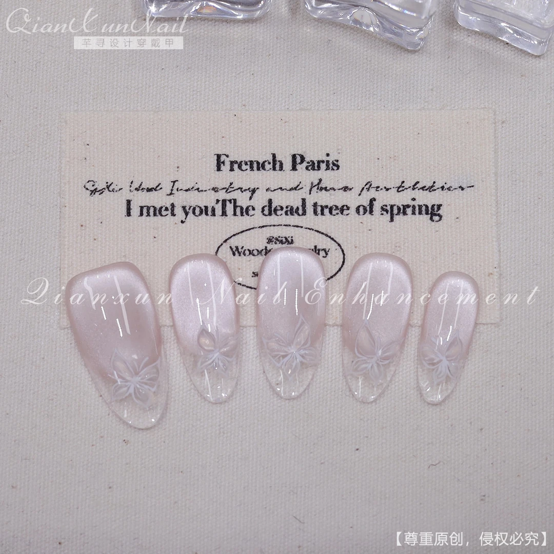 冰封蝴蝶 Frozen Butterfly纯手工高定穿戴美甲