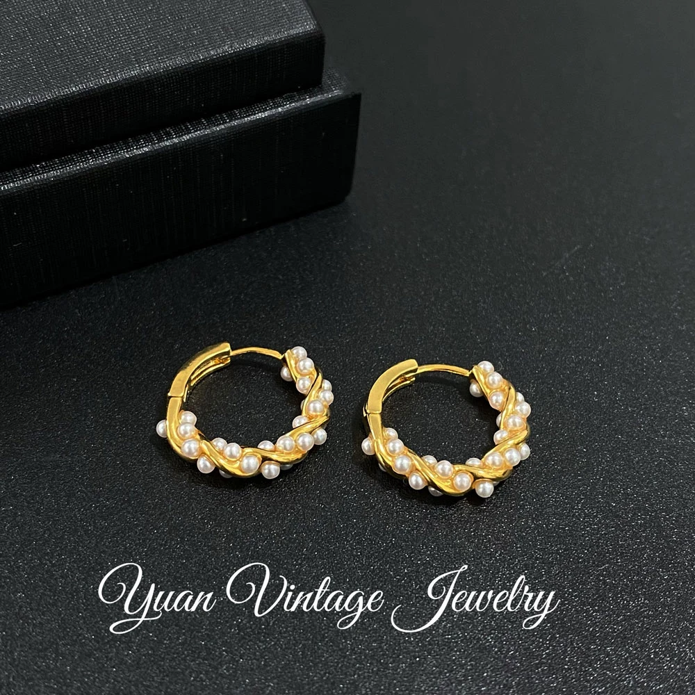 渡K金  16F01-02法★ LIWEIKE【杨幂同款】秋冬花环限定春季耳圈