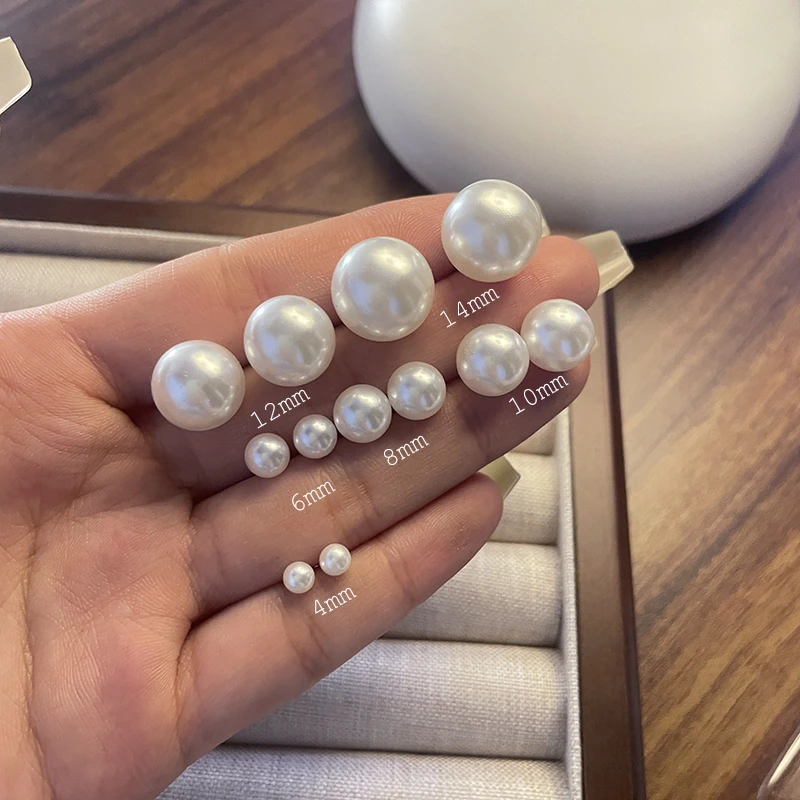 铜合金仿珍珠耳饰 法式复古ins耳钉小众设计高级感耳环925镀银针